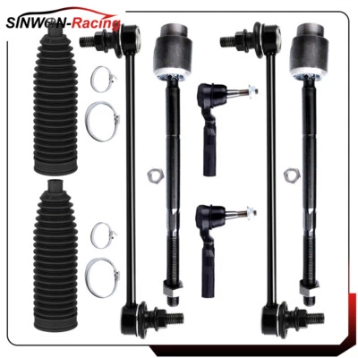 8 peças compatível com 2004-2011 2012 Chevrolet Malibu barra oscilante dianteira extremidade elo extremidade da haste de amarração - Imagem 1 de 4