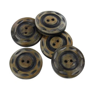 Lot of 25 Handmade Horn Natural Earthbound Buttons WHOLESALE CLOSEOUT - Picture 1 of 4