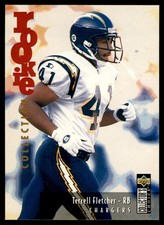 1995 Collector's Choice Update #U54 Terrell Fletcher RC Chargers *1245