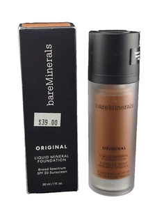 Base Mineral Líquida Original Bare Minerals Tamaño Completo "ORO OSCURO #25" NUEVA EN CAJA - Imagen 1 de 10