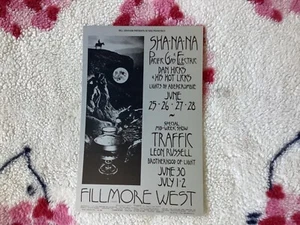 FILLMORE WEST HANDBILL (JUNE 1970 5.75”x 7") SHA-NA-NA/TRAFFIC *MINT CONDITION* - Picture 1 of 24