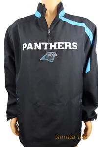 Reebok Carolina Panthers NFL Football 1/4 Zip Pullover Jacket Sz L - Picture 1 of 7