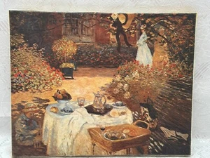 Claude Monet Le Dejeuner Canvas Reproduktion 10 1⁄4"" x 8"" Braun Edition Frankreich - Bild 1 von 10
