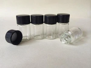 80pcs  2ml Clear Glass Bottles 16*25mm Vials with Plastic Lid Small Bottle  - Picture 1 of 6