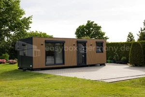 Tiny House Modul | Wohnmodul 9x3 m | Mobiles Wohnen | Modulhaus mit Küche & Bad - Bild 1 von 17