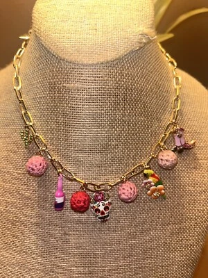 Betsey Johnson Cowboy Boot, Flower Sugar Skull Necklace NWT $78 - Image 1 of 4