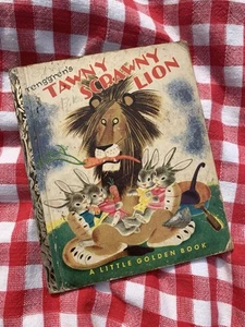 Vtg Little Golden Book Tawny Scrawny Lion 1952 B Book Fair Cond** - Picture 1 of 13
