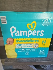 140 Count Pampers Swaddlers Newborn Diapers - Size 0 Disposable Baby Diapers - Picture 1 of 2