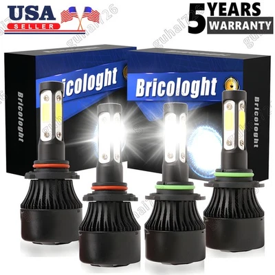 9006 9005 Kit de faros LED Combo Bombillas 12000K Alto Bajo Haz Super Brillante Blanco Foto 1 de 4