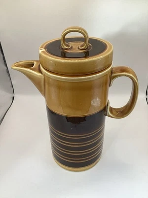 1970s Vintage Royal Alma Coffee Pot Ironstone Brown & Caramel Retro Not Hornsea - Image 1 of 4