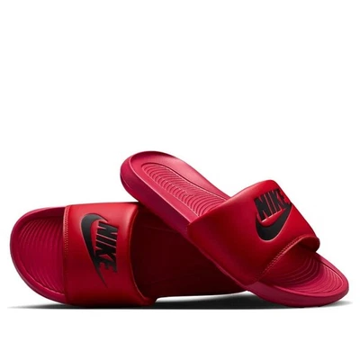 NUEVAS sandalias cómodas Nike Victori One Slides rojas negras CN9675‐600 tallas para hombre Foto 1 de 4