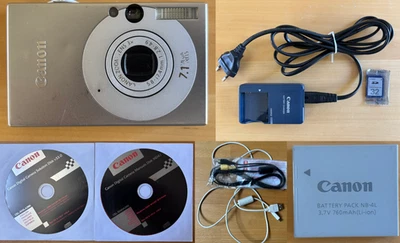 Kompaktkamera Canon IXUS 70 - Silber - Autofokus Ai AF - 7,1 Megapixel - Japan - Bild 1 von 4