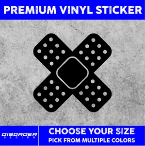 BAND AID JDM [VINYL STICKER]-for Car/Truck WINDOW-LAPTOP-FOLDER-U PICK COLR/SZE - Picture 1 of 6