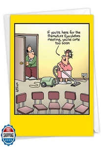 NobleWorks - 1 Hilarious Greeting Card for Birthday - Funny Birthday Cartoon, - Picture 1 of 5