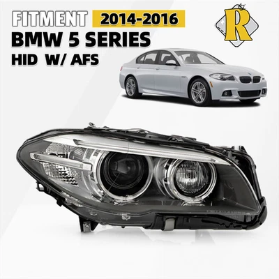 HID/Xenon Headlight W/ AFS For 2014-2016 BMW 5 Series  Passenger Side W/O Bulb - Image 1 of 4