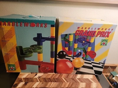 Marble Works Discovery Toys 1995 Marble Run. 66 Pieces and 10 Marbles 2 Boxes - Image 1 of 4