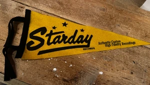 16" STARDAY FELT PENNANT FLAG - ROCKABILLY, HILLBILLY, COUNTRY  NEW - Foto 1 di 3