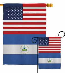 Nicaragua US Friendship Garden Flag Regional Decorative Gift Yard House Banner - Picture 1 of 19