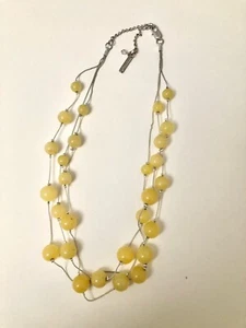Kenneth Cole Express Multi Strand Yellow Bead Necklace - Picture 1 of 5