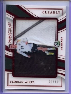 2023-24 Immaculate Florian Wirtz Camisetas Claramente Inmaculadas Rubí 20/30 #CJ-FW - Imagen 1 de 2