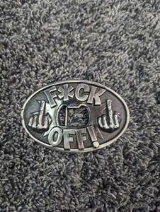 F*ck Off Middle Finger Bottle Opener Belt Buckle Vintage 90s Kalan .GTA708 - Picture 1 of 4