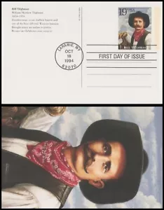 USA4 #UX195 U/A FIRST DAY CARD FDC Legend of the West Bill Tilghman - Picture 1 of 1