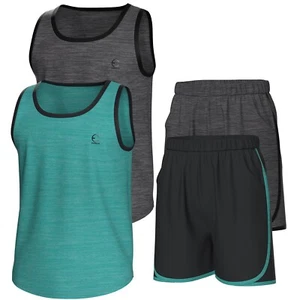 Essenclo Boy Sets Athletic Crew Neck T-Shirt & Short Outfit w/ Pockets Size 3-16 - Picture 1 of 92
