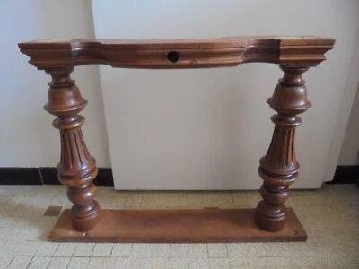 Ancienne balustre bois massif chêne sculpté table basse console 5 kg - Photo 1/4