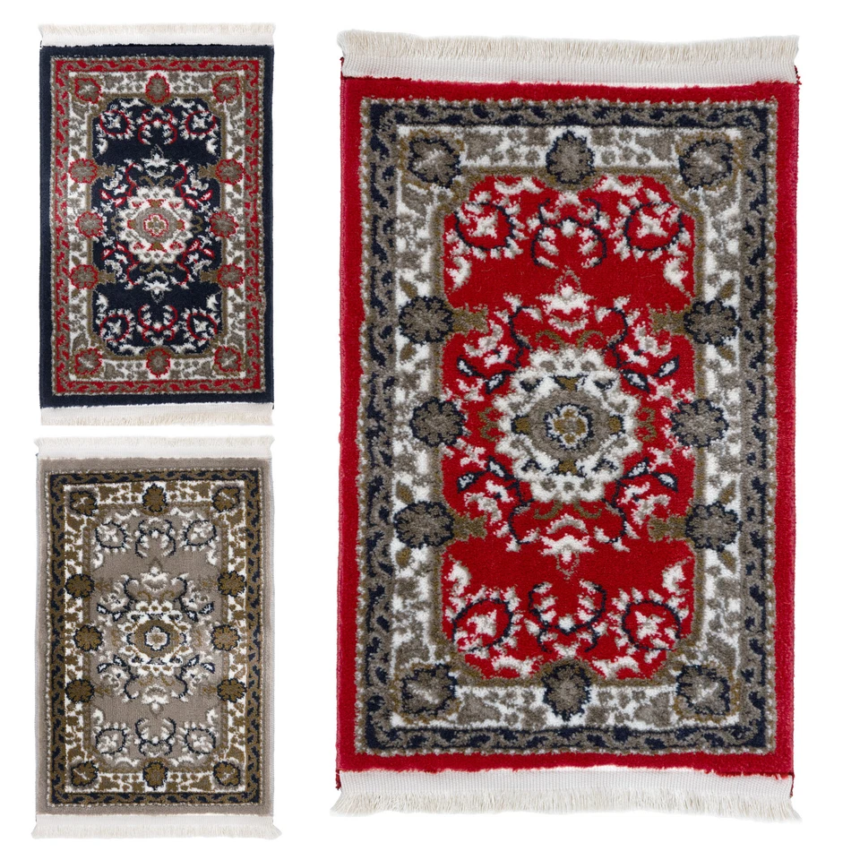 Oriental carpet automotive carpet foot mat passenger car motor vehicle woven red-blue-beige 60 * 40 cm - Image 1 of 1