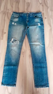 Damen Jeans Hose " zerrissen " DENIM blau Gr.40 gebraucht - Bild 1 von 17