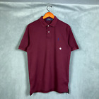 Polo Ralph Lauren Polo Shirt Mens Medium Burgundy Pima Cotton Soft Short Sleeve