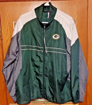 Dunbrooke 绿湾包装工队 NFL 大号风衣全拉链夹克 - 全新带标签 — 第 1/4 张图片