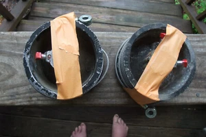 2 x 150" New Door Cables With Bushing And Used End Pullys for Enclosed Trailer - Bild 1 von 3