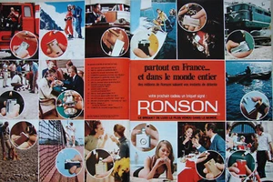 PUBLICITÉ DE PRESSE 1970 RONSON MODÈLES BRIQUETS DE LUXE A GAZ  - Picture 1 of 1