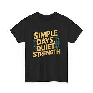 T-shirt retrò Simple Days Quiet Strength abbigliamento natura outdoor manica corta - Foto 1 di 7