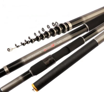 Portable Rock Rod Carp Telescopic Sea Fishing Rod Spinning Rod Carbon Fiber Pole - Image 1 of 4