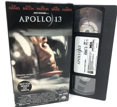 Apollo 13 VHS Tape Tom Hanks Baccon RARE NOT FOR RESLAE PROMO VERSION Video - Image 1 of 4
