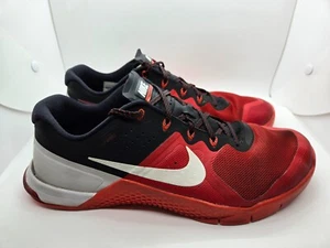 Nike Metcon 2 Flywire Shoes Men's 12 Red White Black Athletic Training Sneakers - Picture 1 of 10