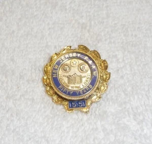 Prendedor de 50 años y 55 pin trasero de albañiles gratis y aceptado de Nueva Jersey F & AM - Imagen 1 de 3