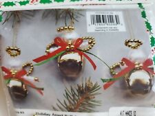 Vtg Merri Mac Bead Kit Holiday Angel Ball Ornaments Makes 5