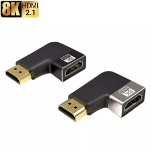 HDMI Winkel Adapter Links 90 Grad Flach gewinkelt 8k 4K UHD 2160p Winkelstecker - Bild 1 von 1