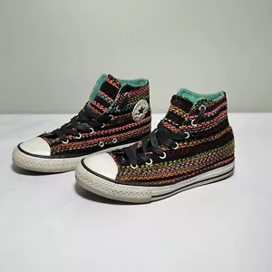 Converse All Star Jugend Größe 3 gewebt mehrfarbig Schnürschuhe mittleres Oberteil - Bild 1 von 9