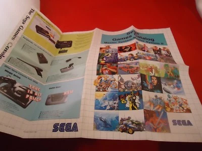 Sega Master System II Games Catalog Foldable Promo Poster Insert Golden Axe Kidd - Image 1 of 2