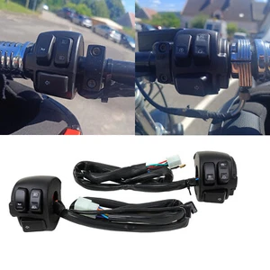 Motorcycle 1" Handlebar Control Switch With Wiring Harness For Harley 1996-2012 - Picture 1 of 15