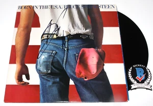 BRUCE SPRINGSTEEN SIGNED 'BORN IN THE USA' ALBUM VINYL RECORD BECKETT THE BOSS - Picture 1 of 6
