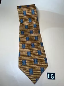 Robert Talbott Studio Imported Silk Tie USA 56" x 4" Browns/Blue /Gold - Picture 1 of 5