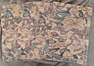 Vintage Pleated Pastel Floral 80s/90s Placements - Set of 4 - Picture 1 of 19