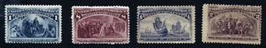 #230-231-233-236 Columbians - Mint Hinged - Picture 1 of 2