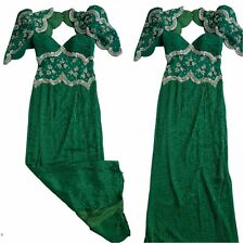 Claire’s Collection Size 2-4 Green Pageant Dress Elegant Prom Wedding 