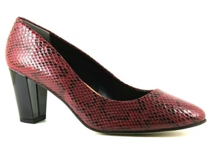 Scarpe corte Van Dal Sassy donna UK 8 D gelso stampa serpente pelle tacco a blocco - Foto 1 di 5